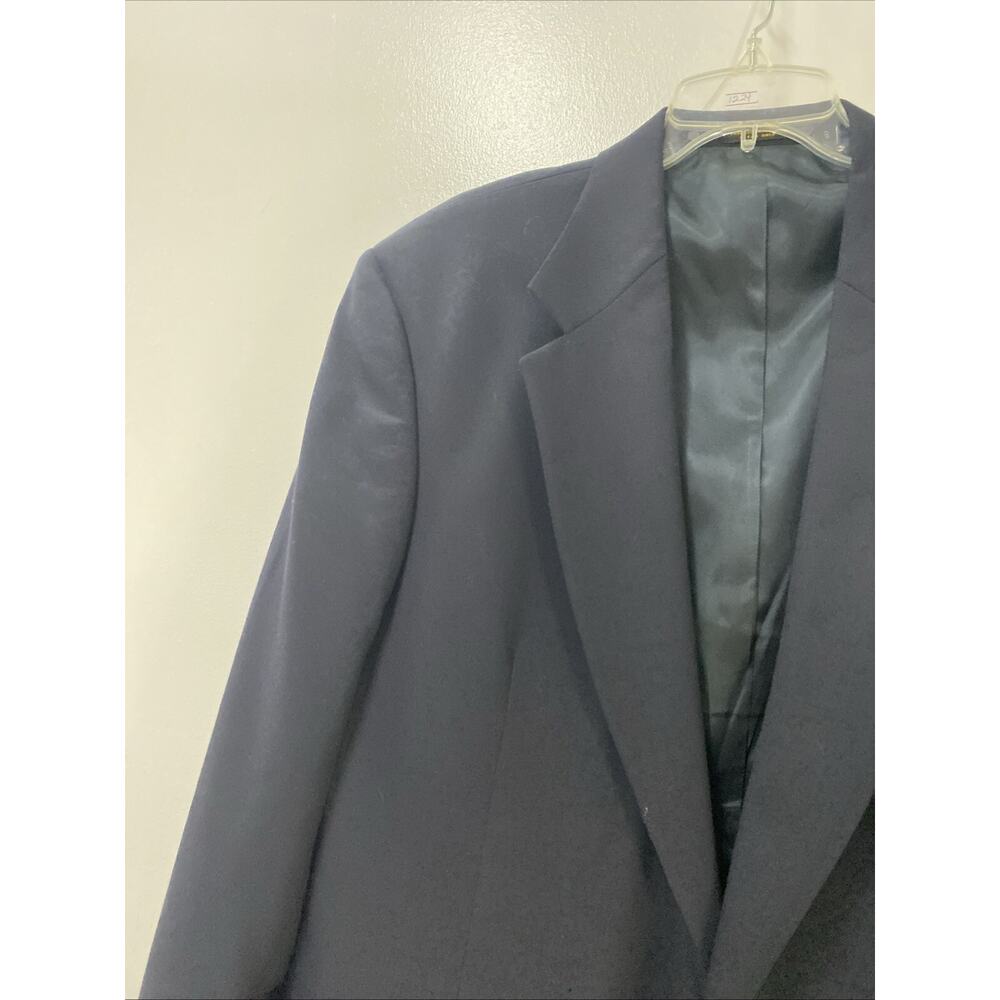 Oscar De La Renta Mens 44R Black 100% Wool 2-Buttons Blazer Sport Coat - Picture 6 of 16